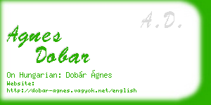 agnes dobar business card