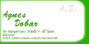 agnes dobar business card